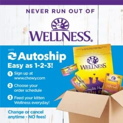 Wellness Complete Health Kitten Variety Pack Grain-Free Canned Cat Food, 3-oz, Case Of 12 19 Wellness Complete Health Kitten Variety Pack Grain-Free Canned Cat Food, 3-oz, Case Of 12 -PurePet Bites Shop 333302 PT8. AC SS1800 V1636755132