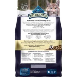 Blue Buffalo Wilderness High Protein Natural Grain-Free Chicken Mature Dry Cat Food & Blue Buffalo Wilderness Pate Variety Pack Duck, Chicken & Salmon Grain-Free Cat Canned Food -PurePet Bites Shop 338653 PT2. AC SS1800 V1635897913