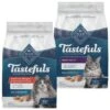 Blue Buffalo Tastefuls Natural Chicken Adult 7+ Dry Cat Food & Blue Buffalo Indoor Hairball & Weight Control Chicken & Brown Rice Recipe Adult Dry Cat Food -PurePet Bites Shop 338661 MAIN. AC SS1800 V1664553820