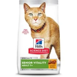 Hill's Science Diet Adult 7+ Senior Vitality Chicken Recipe Dry Cat Food & Hill's Science Diet Adult Urinary Hairball Control Dry Cat Food -PurePet Bites Shop 338687 PT1. AC SS1800 V1693256183