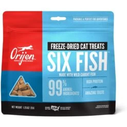 ORIJEN Six Fish Grain-Free Dry Cat Food & ORIJEN Six Fish Grain-Free Freeze-Dried Cat Treats, 1.25-oz Bag -PurePet Bites Shop 338705 PT6. AC SS1800 V1689685831