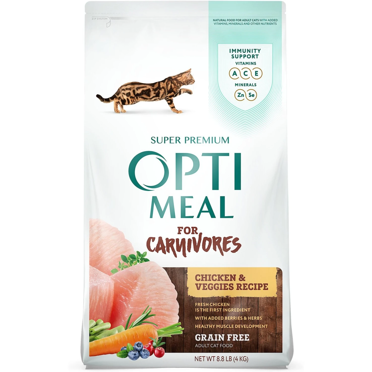 Optimeal Grain-Free Chicken & Veggies Recipe Dry Cat Food 3 Optimeal Grain-Free Chicken & Veggies Recipe Dry Cat Food