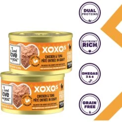 I And Love And You XOXO Chicken & Tuna Pate Grain-Free Canned Cat Food, 3-oz Can, Case Of 24 -PurePet Bites Shop 352461 PT1. AC SS1800 V1686941274