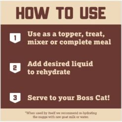 Boss Cat Complete & Balanced Raw Diet Chicken Recipe Freeze-Dried Cat Food, 9-oz Bag -PurePet Bites Shop 353142 PT6. AC SS1800 V1672342731