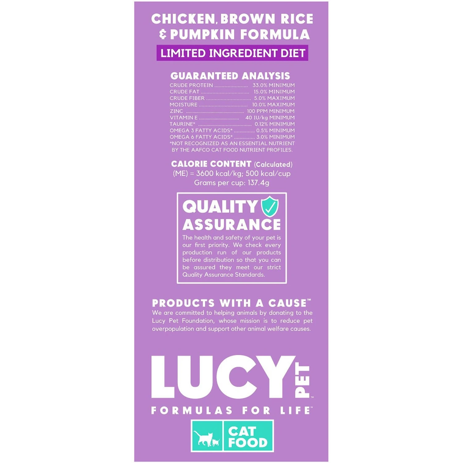Lucy Pet Products Chicken, Brown Rice & Pumpkin Limited Ingredient Diet Cat Food 8 Lucy Pet Products Chicken, Brown Rice & Pumpkin Limited Ingredient Diet Cat Food - Image 6