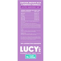 Lucy Pet Products Chicken, Brown Rice & Pumpkin Limited Ingredient Diet Cat Food 15 Lucy Pet Products Chicken, Brown Rice & Pumpkin Limited Ingredient Diet Cat Food -PurePet Bites Shop 353161 PT6. AC SS1800 V1641587571