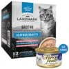 Fancy Feast Flaked Fish & Shrimp Feast Canned Cat Food & American Journey Landmark Broths Seafood Variety Pack Wet Cat Food Complement Pouches -PurePet Bites Shop 353376 MAIN. AC SS1800 V1703617636
