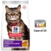 Hill's Science Diet Adult Sensitive Stomach & Sensitive Skin Chicken & Rice Recipe Dry Cat Food & Hill's Science Diet Adult Urinary Hairball Control Savory Chicken Entree Canned Cat Food -PurePet Bites Shop 353412 MAIN. AC SS1800 V1693256130