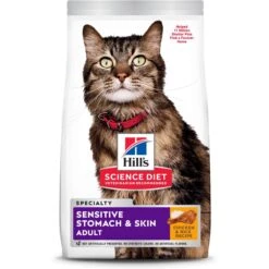 Hill's Science Diet Adult Sensitive Stomach & Sensitive Skin Chicken & Rice Recipe Dry Cat Food & Hill's Science Diet Adult Urinary Hairball Control Savory Chicken Entree Canned Cat Food -PurePet Bites Shop 353412 PT1. AC SS1800 V1693256130