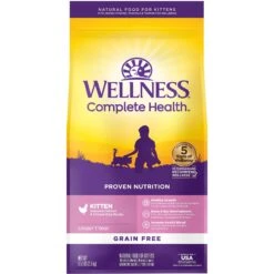 Wellness Complete Health Natural Grain-Free Deboned Chicken & Chicken Meal Dry Kitten Food & Wellness Complete Health Kitten Variety Pack Grain-Free Canned Cat Food, 3-oz, Case Of 12 -PurePet Bites Shop 353443 PT1. AC SS1800 V1639530685