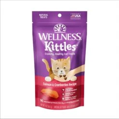 Wellness Healthy Indulgence Gravies Grain-Free Variety Pack Cat Food Pouches & Wellness Kittles Natural Grain-Free Salmon & Cranberries Crunchy Cat Treats -PurePet Bites Shop 353444 PT5. AC SS1800 V1639539137