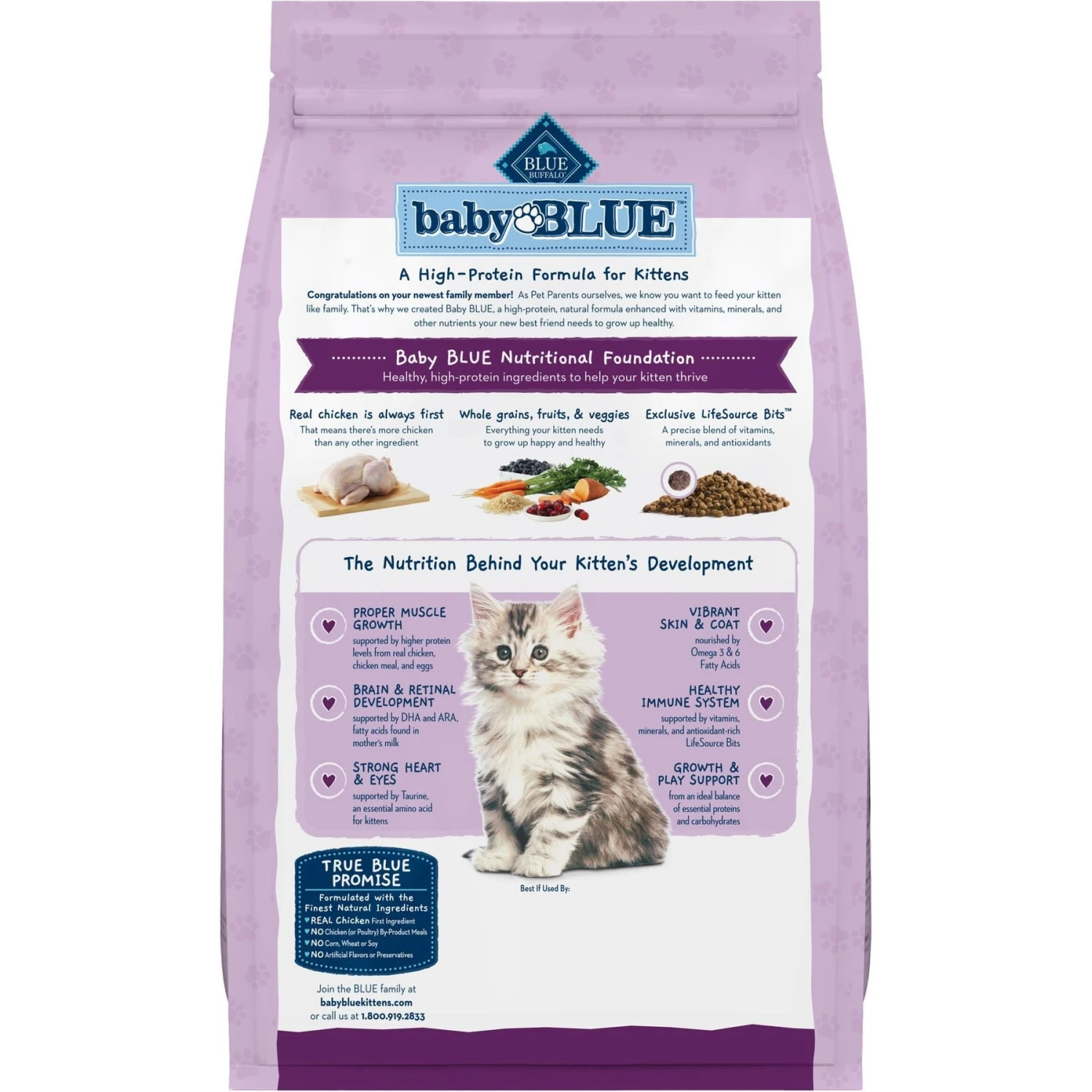 Blue Buffalo Baby Blue Healthy Growth Formula Natural Chicken & Brown Rice Recipe Kitten Dry Food 4 Blue Buffalo Baby Blue Healthy Growth Formula Natural Chicken & Brown Rice Recipe Kitten Dry Food - Image 2