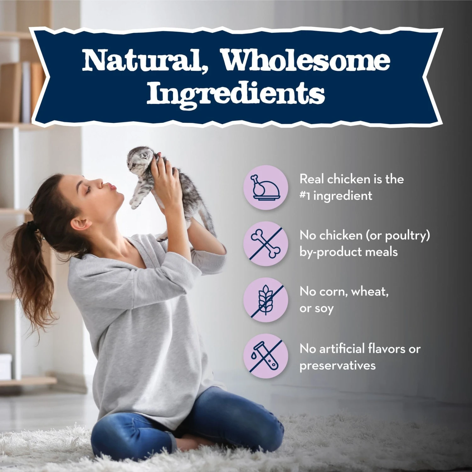 Blue Buffalo Baby Blue Healthy Growth Formula Natural Chicken & Brown Rice Recipe Kitten Dry Food 8 Blue Buffalo Baby Blue Healthy Growth Formula Natural Chicken & Brown Rice Recipe Kitten Dry Food - Image 6