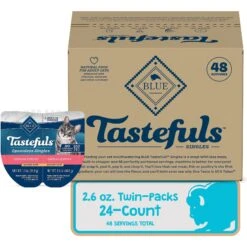 Blue Buffalo Tastefuls Spoonless Singles Salmon Entrée Pate Adult Cat Food, 2.6-oz Cup, Case Of 24 -PurePet Bites Shop 354413 PT3. AC SS1800 V1642015041