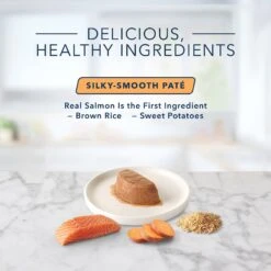 Blue Buffalo Tastefuls Spoonless Singles Salmon Entrée Pate Adult Cat Food, 2.6-oz Cup, Case Of 24 -PurePet Bites Shop 354413 PT5. AC SS1800 V1642026995