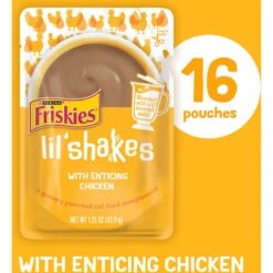 Friskies Pureed Topper Lil' Shakes With Enticing Chicken Cat Food -PurePet Bites Shop 356282 PT1. AC SS1800 V1640287967