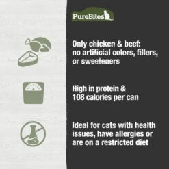 PureBites 100% Pure Chicken & Beef Pate Cat Food Toppings -PurePet Bites Shop 356462 PT4. AC SS1800 V1677859720