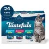 Blue Buffalo Tastefuls Tuna, Chicken & Fish Cat Food, 5.5-oz Can, 24 Count 1 Blue Buffalo Tastefuls Tuna, Chicken & Fish Cat Food, 5.5-oz Can, 24 Count -PurePet Bites Shop 357149 MAIN. AC SS1800 V1641334909