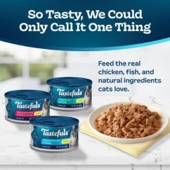Blue Buffalo Tastefuls Tuna, Chicken & Fish Cat Food, 5.5-oz Can, 24 Count -PurePet Bites Shop 357149 PT3. AC SS1800 V1641340959