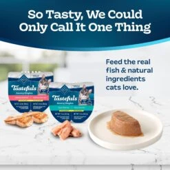 Blue Buffalo Tastefuls Savory Singles Salmon & Tuna Entrée Cat Food, 2.6-oz Cup, 24 Count -PurePet Bites Shop 357155 PT3. AC SS1800 V1641337005