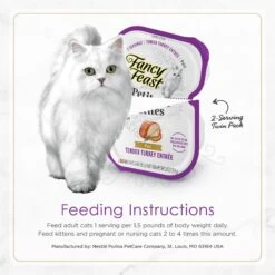 Fancy Feast Gourmet Pate Petites Tender Turkey Entree Wet Cat Food -PurePet Bites Shop 358575 PT7. AC SS1800 V1649699509