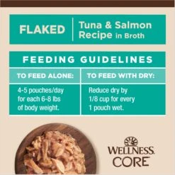 Wellness Tiny Tasters Tuna & Salmon Grain-Free Flaked Wet Cat Food, 1.75-oz Pouch, Case Of 12 19 Wellness Tiny Tasters Tuna & Salmon Grain-Free Flaked Wet Cat Food, 1.75-oz Pouch, Case Of 12 -PurePet Bites Shop 363909 PT8. AC SS1800 V1695832228