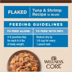 Wellness CORE Tiny Tasters Tuna & Shrimp Grain-Free Flaked Wet Cat Food, 1.75-oz Pouch, Case Of 12 -PurePet Bites Shop 363911 PT8. AC SS1800 V1695832228