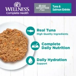 Wellness Complete Health Age Advantage Tuna & Salmon Pate Wet Cat Food -PurePet Bites Shop 363923 PT2. AC SS1800 V1643222558