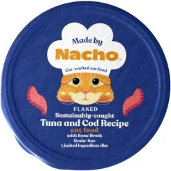 Made By Nacho Sustainably Caught Diced Tuna & Cod Recipe With Bone Broth Grain-Free Wet Cat Food
