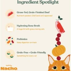 Made By Nacho Grass-Fed, Grain-Finished Beef Recipe Cuts In Gravy With Bone Broth Wet Cat Food -PurePet Bites Shop 369955 PT4. AC SS1800 V1698183399
