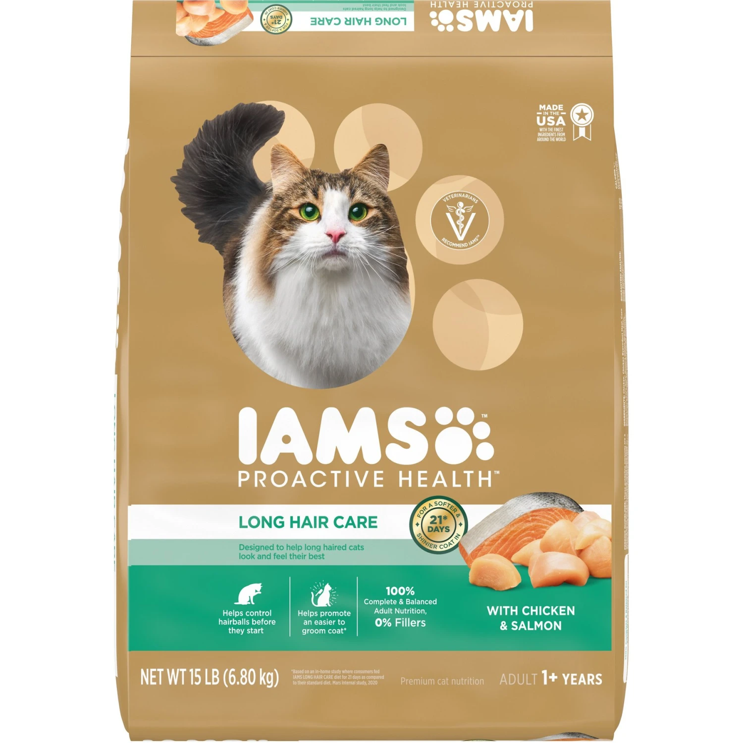 Iams Proactive Health Long Hair Care With Real Chicken & Salmon Adult Dry Cat Food 3 Iams Proactive Health Long Hair Care With Real Chicken & Salmon Adult Dry Cat Food