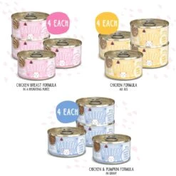 Weruva Kitten Fur Baby Favorites Chicken Flavored Shredded Wet Cat Food Variety Pack, 3-oz Can, Case Of 12 12 Weruva Kitten Fur Baby Favorites Chicken Flavored Shredded Wet Cat Food Variety Pack, 3-oz Can, Case Of 12 -PurePet Bites Shop 373278 PT2. AC SS1800 V1649879833