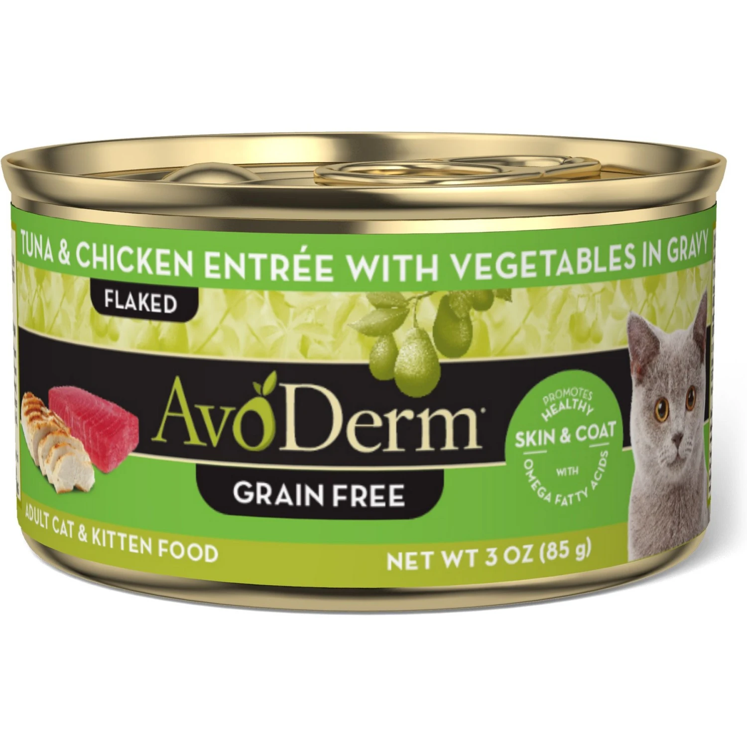 AvoDerm Natural Grain-Free Tuna & Chicken Entree With Vegetables Canned Cat Food 3 AvoDerm Natural Grain-Free Tuna & Chicken Entree With Vegetables Canned Cat Food