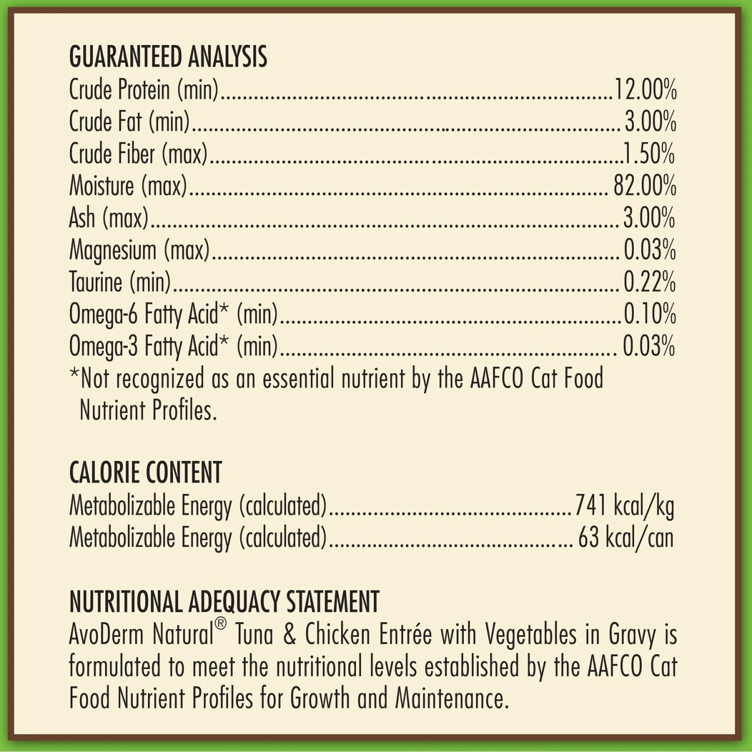 AvoDerm Natural Grain-Free Tuna & Chicken Entree With Vegetables Canned Cat Food 7 AvoDerm Natural Grain-Free Tuna & Chicken Entree With Vegetables Canned Cat Food - Image 5