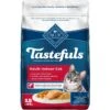 Blue Buffalo Tastefuls Indoor Natural Salmon & Brown Rice Adult Dry Cat Food -PurePet Bites Shop 46885 MAIN. AC SS1800 V1694183121
