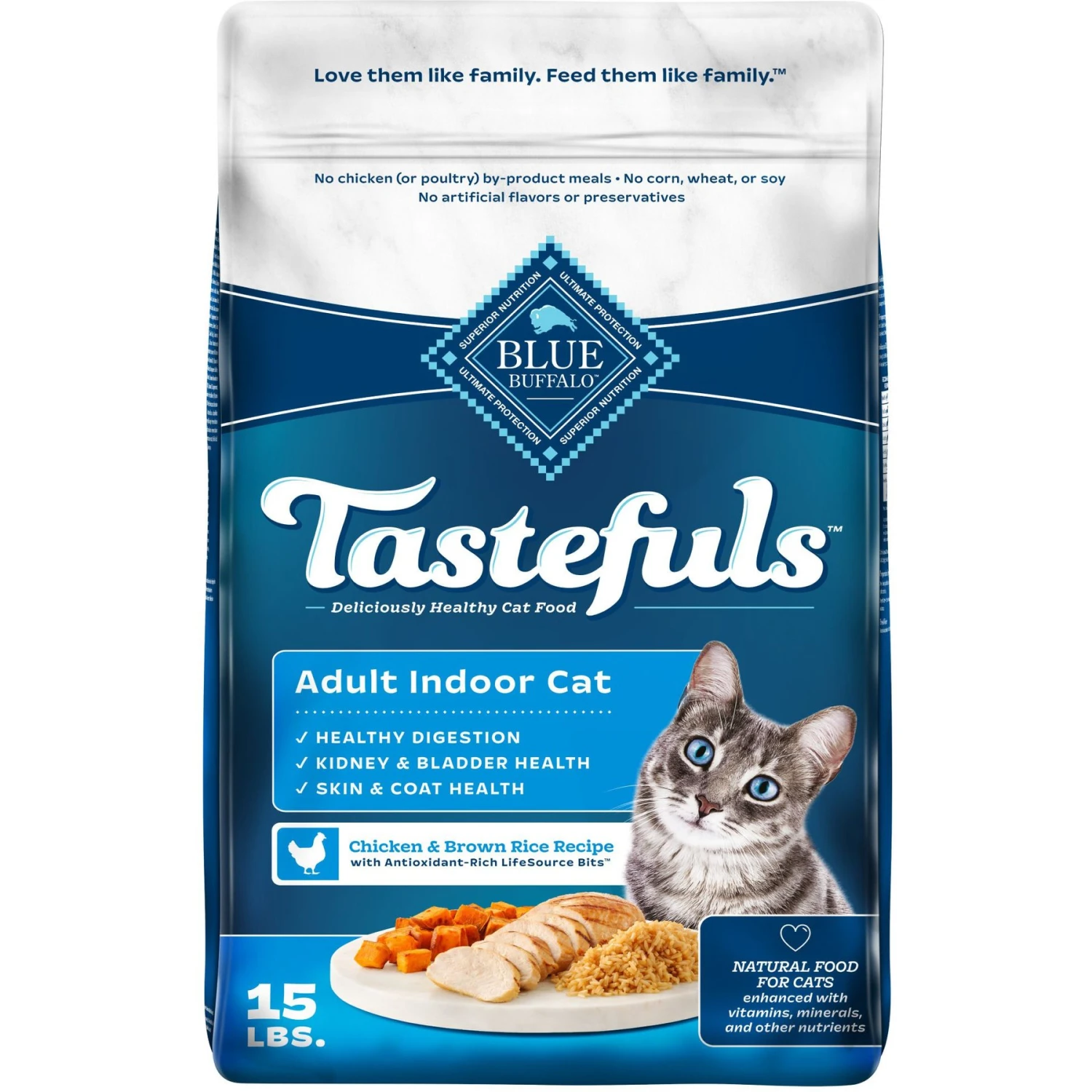 Blue Buffalo Tastefuls Chicken Indoor Natural Adult Dry Cat Food 3 Blue Buffalo Tastefuls Chicken Indoor Natural Adult Dry Cat Food