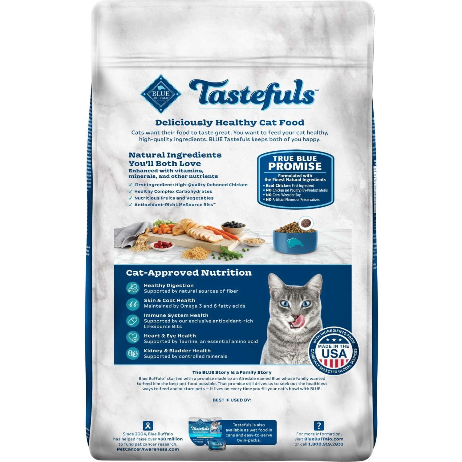 Blue Buffalo Tastefuls Chicken Indoor Natural Adult Dry Cat Food 4 Blue Buffalo Tastefuls Chicken Indoor Natural Adult Dry Cat Food - Image 2