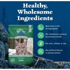Blue Buffalo Wilderness Duck Recipe Grain-Free Dry Cat Food -PurePet Bites Shop 46922 PT5. AC SS1800 V1599016260