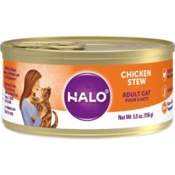 Halo Adult Grain-Free Pate Chicken Recipe In Broth Wet Cat Food