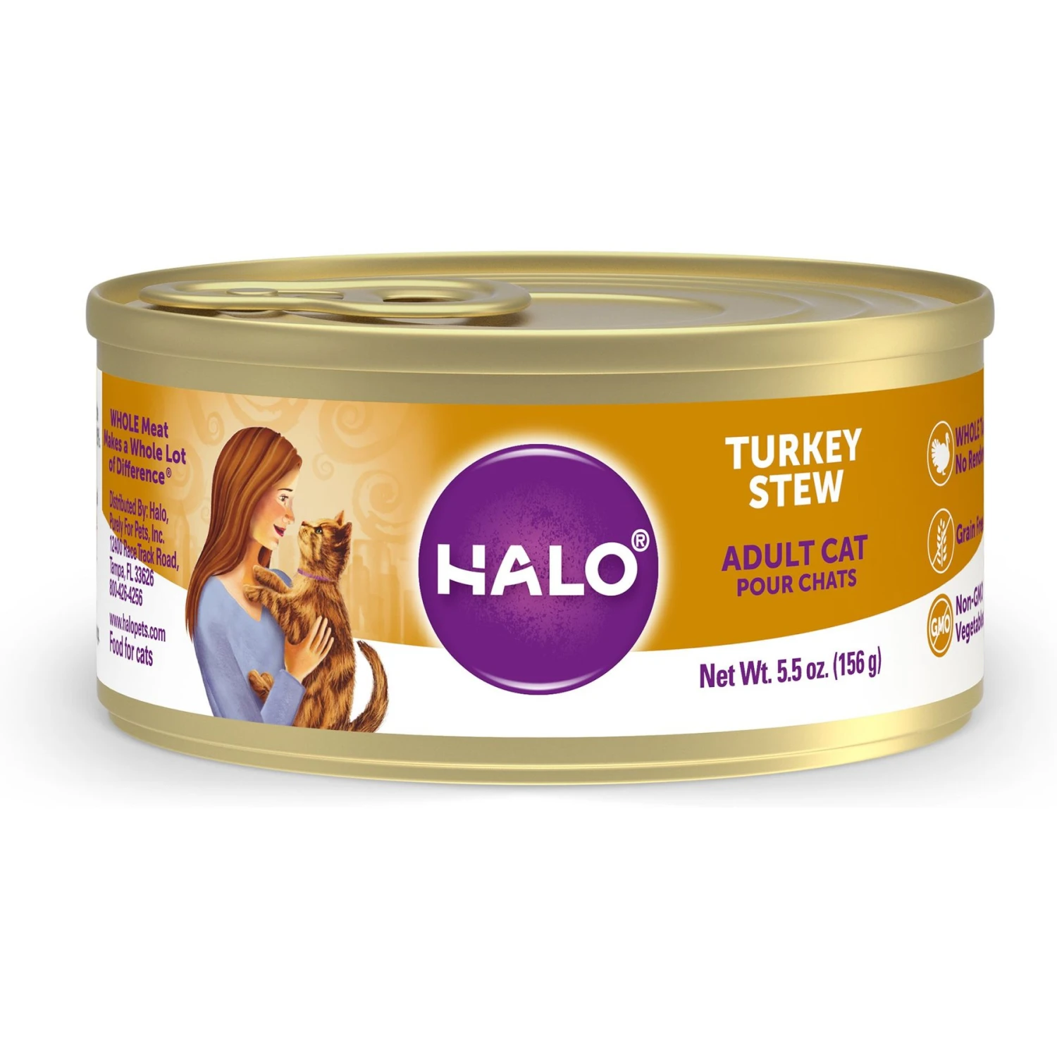 Halo Adult Grain-Free Turkey Recipe In Broth Soft Pate Wet Cat Food 3 Halo Adult Grain-Free Turkey Recipe In Broth Soft Pate Wet Cat Food