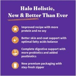 Halo Holistic Cage-free Chicken Recipe Complete Digestive Health Adult Dry Cat Food 12 Halo Holistic Cage-free Chicken Recipe Complete Digestive Health Adult Dry Cat Food -PurePet Bites Shop 47594 PT3. AC SS1800 V1672180483