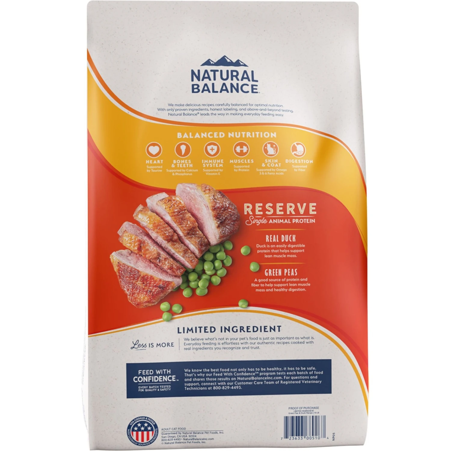 Natural Balance Limited Ingredient Grain-Free Duck & Green Pea Recipe Dry Cat Food 4 Natural Balance Limited Ingredient Grain-Free Duck & Green Pea Recipe Dry Cat Food - Image 2