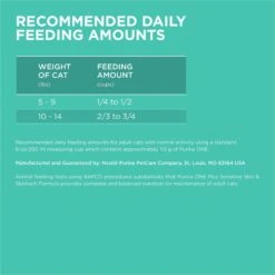 Purina ONE +Plus Sensitive Skin & Stomach Natural Adult Dry Cat Food -PurePet Bites Shop 48649 PT8. AC SS1800 V1677529030