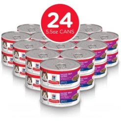 Hill's Science Diet Adult 7+ Savory Beef Entree Canned Cat Food -PurePet Bites Shop 48928 PT1. AC SS1800 V1585593699
