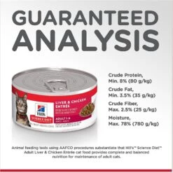 Hill's Science Diet Adult Liver & Chicken Entree Canned Cat Food -PurePet Bites Shop 49002 PT6. AC SS1800 V1598151059