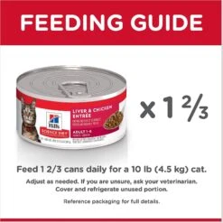 Hill's Science Diet Adult Liver & Chicken Entree Canned Cat Food -PurePet Bites Shop 49002 PT7. AC SS1800 V1598148663