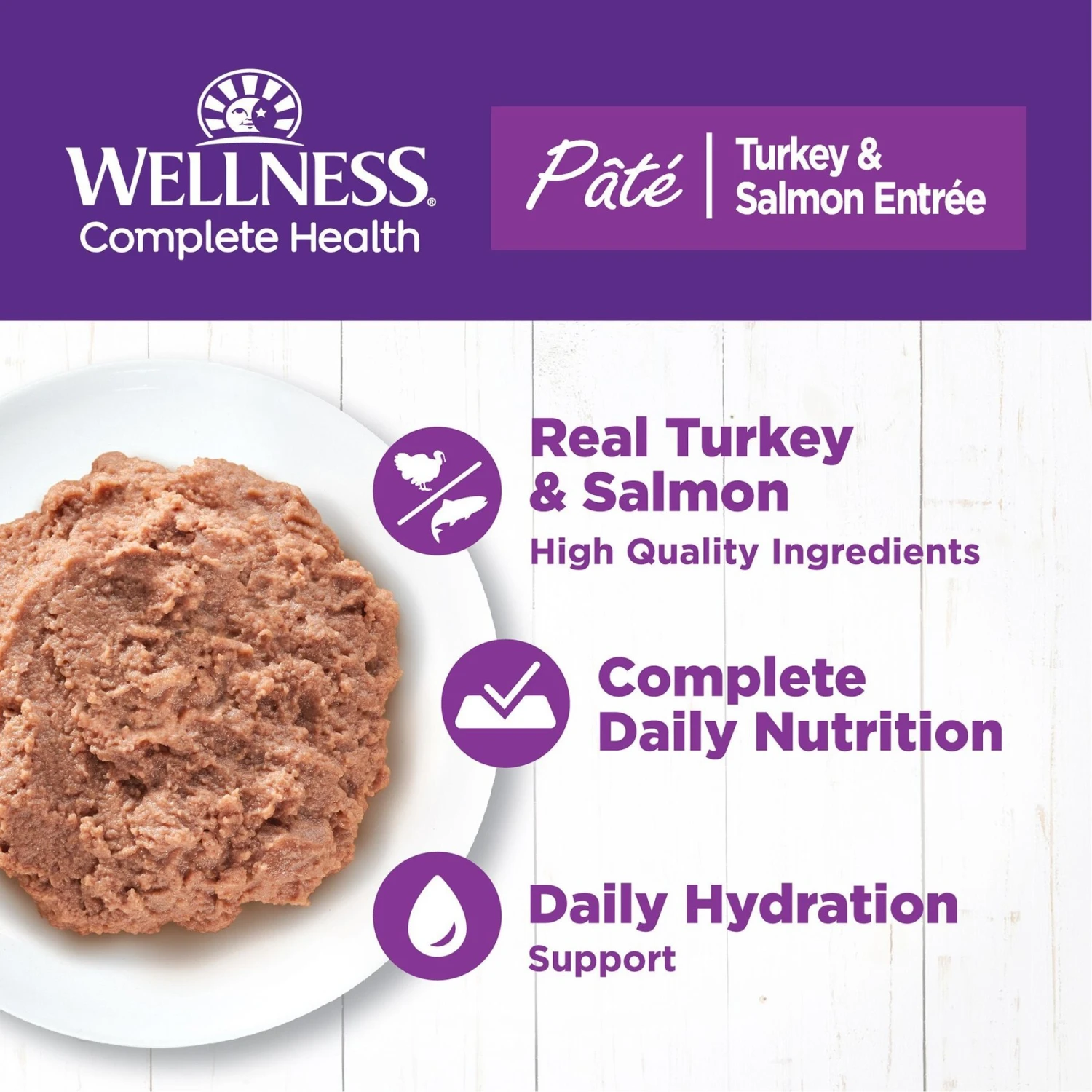 Wellness Complete Health Turkey & Salmon Formula Grain-Free Natural Canned Cat Food 5 Wellness Complete Health Turkey & Salmon Formula Grain-Free Natural Canned Cat Food - Image 3
