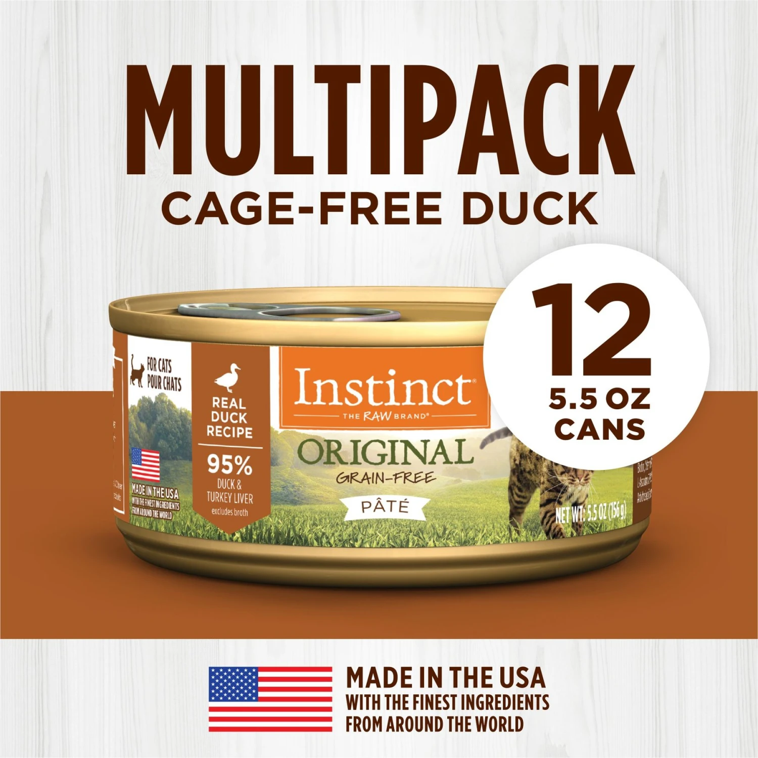 Instinct Original Grain-Free Pate Real Duck Recipe Wet Canned Cat Food 8 Instinct Original Grain-Free Pate Real Duck Recipe Wet Canned Cat Food - Image 6