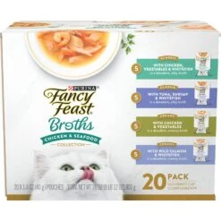 Applaws Adult Complete Whitefish Recipe With Country Vegetables Grain-Free Dry Cat Food & Fancy Feast Classic Collection Broths Variety Pack Complement Wet Cat Food 12 Applaws Adult Complete Whitefish Recipe With Country Vegetables Grain-Free Dry Cat Food & Fancy Feast Classic Collection Broths Variety Pack Complement Wet Cat Food -PurePet Bites Shop 502986 PT1. AC SS1800 V1696258832