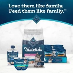 Blue Buffalo Tastefuls Sensitive Stomach Natural Chicken Adult Dry Cat Food -PurePet Bites Shop 50765 PT8. AC SS1800 V1692642199